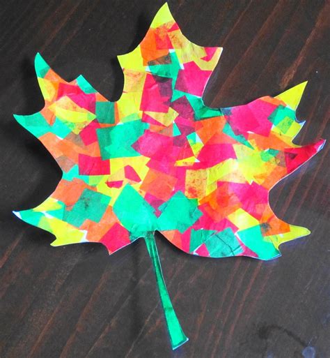 beautiful tissue paper fall leaves fall arts  crafts leaf crafts