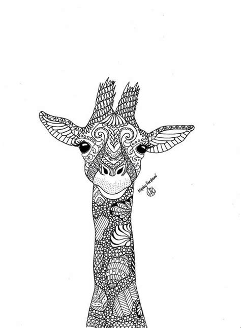 giraffe art zentangle art giraffe
