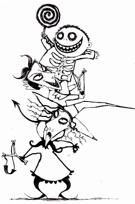printable nightmare  christmas coloring pages