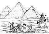 Pyramid Egyptian Giza Coloringsky Activity sketch template
