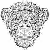 Coloring Monkey Pages Adults Adult Animals Hard Printable Kids Colouring Print Color Take Time Getdrawings Getcolorings Popular sketch template