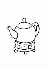 Teekanne Einfach Malvorlage Malvorlagen sketch template