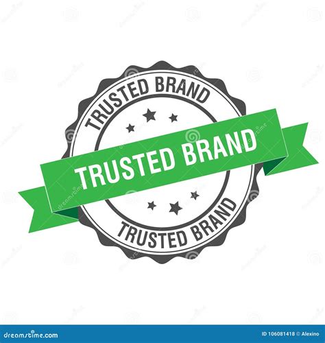 trusted brand stamp illustration stock vector illustration  logo