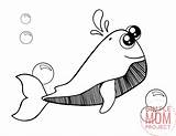 Coloring Whale Sperm Printable sketch template