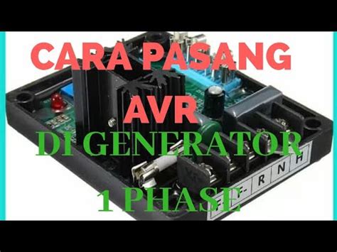 pasang avr   generator  phase youtube