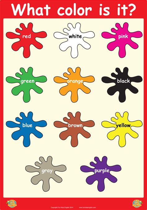 learning colors  kids color chart  kids charts  kids