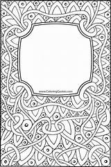 Coloring Pages Color Covers Binder Cover Colouring Printable Quotes Sheets Coloriage Adult Number School Book Journal Cahier Mystery Kids Sample sketch template