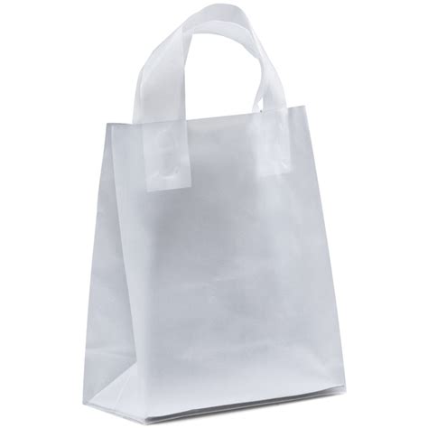 blank frosted shopping bag