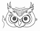 Coloring Mask Owl Printable Pages Halloween Print Masks Kids Template Azcoloring Craft sketch template