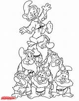 Dwarfs Seven Coloring Pages Snow Disney Grumpy Dopey Dwarf Book Pyramid Disneyclips Witch Queen Happy Evil Template Funstuff sketch template