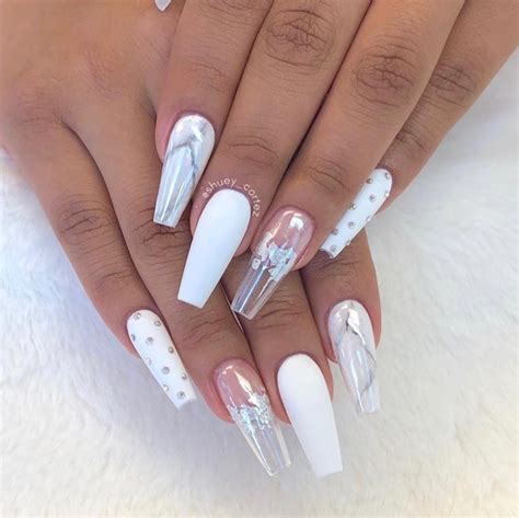 white chrome nail designs    glossychic