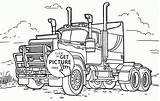 Big Rig Coloring Truck Pages Kids Trucks Wheeler Drawing Cars Colouring Transportation Printable Tractor Rigs Monster Printables Wuppsy Adult Sheets sketch template