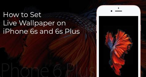 How To Set Live Wallpaper On Iphone 6s And 6s Plus