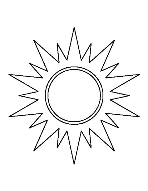 sun pattern   printable outline  crafts creating stencils