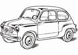Fiat Coloring Pages Clipart Classic Logo Colorare Da Cars Car Old Printable Vintage Disegno Abarth Oldtimer Gratis Supercoloring Disegni Vector sketch template