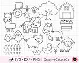 Cow Llama Barn Creativecatandco Bauernhof Umriss Tiere Zoomen sketch template