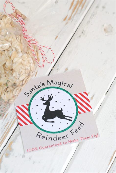 printable reindeer food tag  simple party