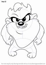 Looney Tunes Baby Taz Draw Toons Cartoon Drawings Devil Tasmanian Step Sketches Drawing Coloring Tutorials Paintingvalley Drawingtutorials101 Popular Learn Coloringhome sketch template