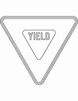 Yield Sign Coloring Usa Pages Printable Signs Road Kids Supercoloring Workers Guard Security Safety Community Drawing Categories sketch template
