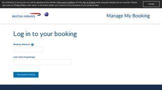 ba manage  booking manage  booking british airways
