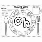 Phonics Crafts Articulation Chomping sketch template