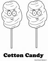 Candy Cotton Coloring Pages Food Kids Clipart Popular Library sketch template