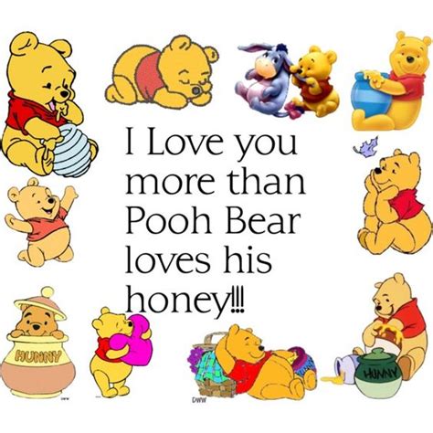 love    pooh bear loves  honey  emilydyanne  polyvore featuring art pooh