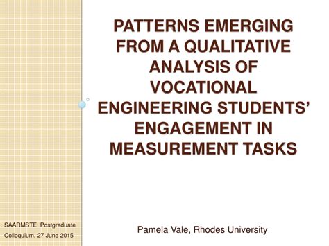 patterns emerging   qualititative analysis  vocational