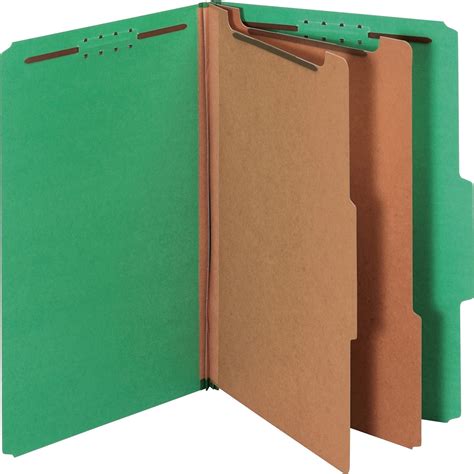 pendaflex  divider pressboard classification folders dark green