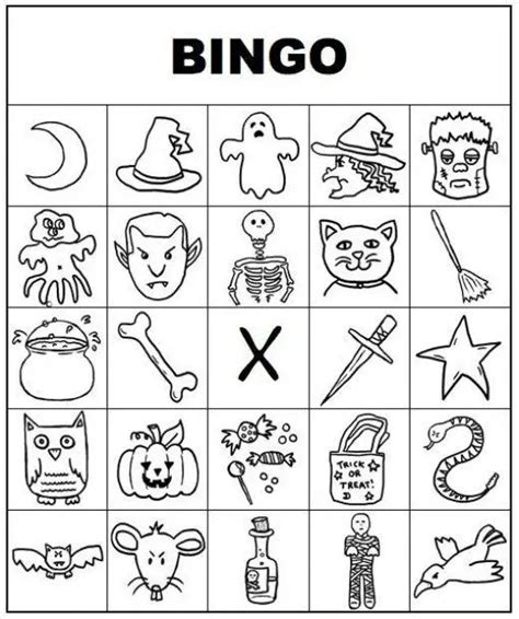 halloween bingo cards printable black  white printable word searches