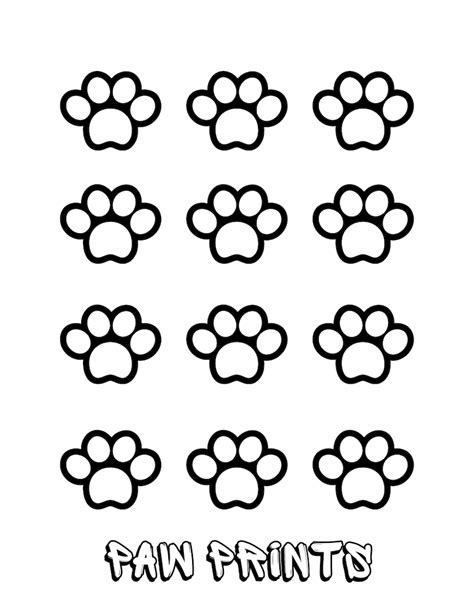 paw prints coloring page dog paw prints coloring page animal etsy