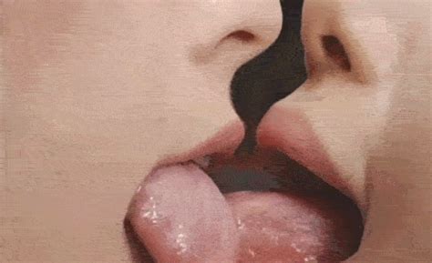 long tongue lesbian kiss