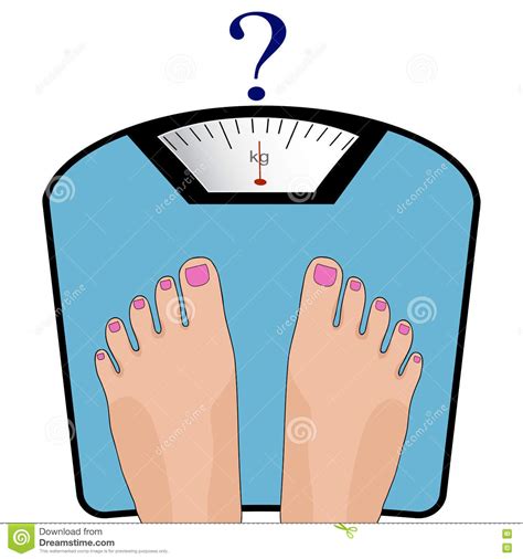 Vector Feet On The Scale Concept Of Weight Loss Healthy