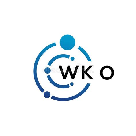 wko letter technology logo design  white background wko creative initials letter  logo