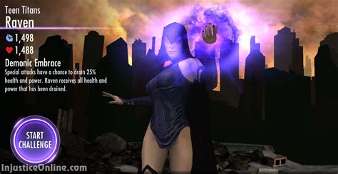 Injustice Gods Among Us Mobile Teen Titan Raven Challenge