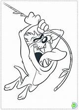 Taz Coloring Pages Looney Tunes Dinokids Tasmanian Devil Close Library Clipart Getcolorings Popular Boomerang sketch template