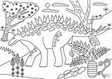 Kentrosaurus Stegozaur Kolorowanki Dinozaury Drukuj Supercoloring sketch template