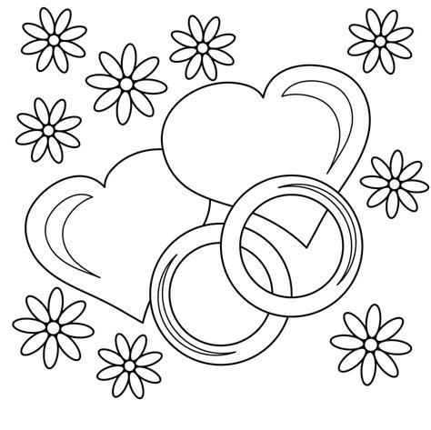 wedding rings coloring page  print  color
