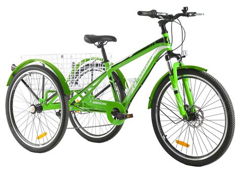 lilypelle mountain tricycle    speed bicycle adult tricycle  basketapple green