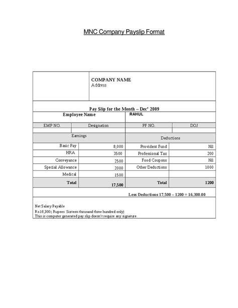 top 5 free payslip templates word templates excel templates