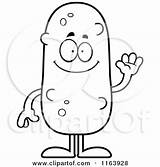 Pickle Coloring Mascot Cartoon Waving Thoman Cory Outlined Vector Smart Getcolorings Getdrawings Pages sketch template