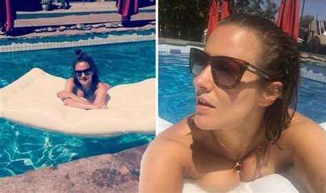 she s got the x factor caroline flack poses topless on sun soaked holiday celebrity news