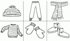 winter clothes coloring page crafts  worksheets coloring home