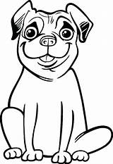 Pug Coloring Pages Printables Printable Cute Pugs Smile Dog Big Color Colouring Print Kids Girls Adult Colour Face Clipart Sheet sketch template