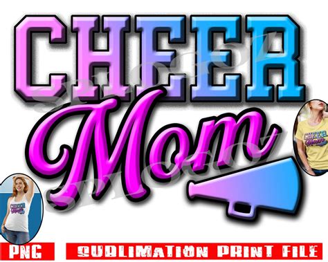 Cheer Mom Png Cheer Mom Sublimation Cheer Mom Shirt Cheer Etsy