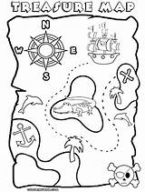 Tesoro Pirata Mapas Piratas Colorear Coloringhome Schatzkarte Kleurplaat Schatkaart Piraten sketch template