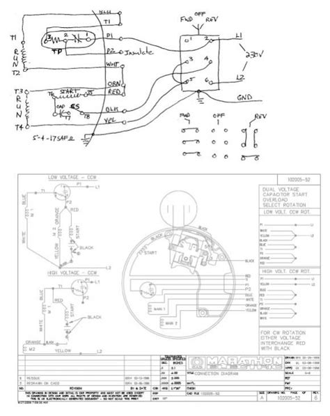 marathon electric motor wiring diagram  phase