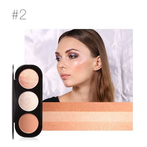 brand new arrival 3colors highlighterandblush makeup palette women 3d