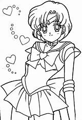 Sailor Moon Coloring Pages Ami Mizuno Printable Color sketch template