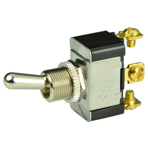bep spdt chrome plated toggle switch onoffon